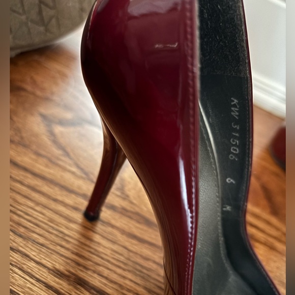 Stuart Weitzman Dark Red Patent Heels